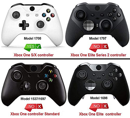eXtremeRate PlayVital Soft Anti-Slip Silicone Controller Cover Skins Thumb Grips Caps Protective Case for Xbox One X/S Controller (Model 1708)- Black - color: Black