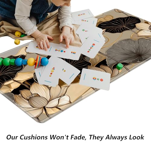 Lotus Leaves for MTG & TCG Playmat Mouse Pad,BFDHGQZC 24" x 14" Game Mat for MTG/RPG/CCG Trading Card Game Playmats Table Mat Perfect for Card Games Video Games Computer Office - color: Lotus Leaves