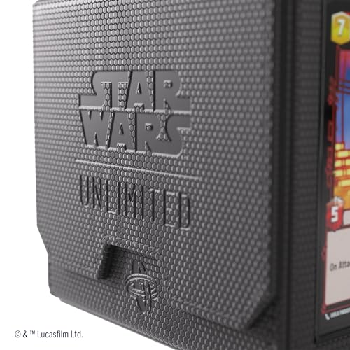 Gamegenic Star Wars Unlimited DECK POD - Elevate Your Gaming Experience! Premium Deck Box, Holds 60 Double-Sleeved Cards, Designed for the Star Wars Unlimited TCG, Black/White Color, Made