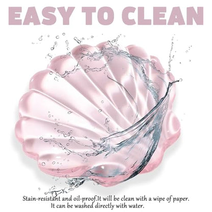 Gel Wrist Rest for Keyboard and Mouse Pink Transparent Shell Keyboard Wrist Rest Ergonomic Cute Pink Clear Cool Seashell Mouse Wrist Pad Silicone Non-Slip Support for Computer Gaming Home Office - color: Seashell Pink