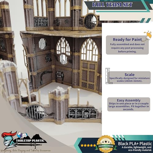 Gothic Sector Terrain Set: 28mm Scale Buildings & Scatter Terrain for 2000-Point Competitive 40k Games (Kill Team) - style: Kill Team