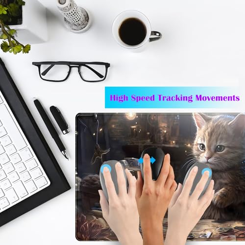 Lotus Cat XL Extended Large Gaming Mouse Pad - Black Magic Mystical Zone Gaming Desk Mat - Computer Laptop Keyboard and Mouse Mat Desktop Protector - 31.5 x 15.8 in - color: Witch Cat