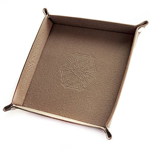 BBG Deluxe Portable Folding 9 Inch Leather Dice Tray - Great for Most Fantasy Games!