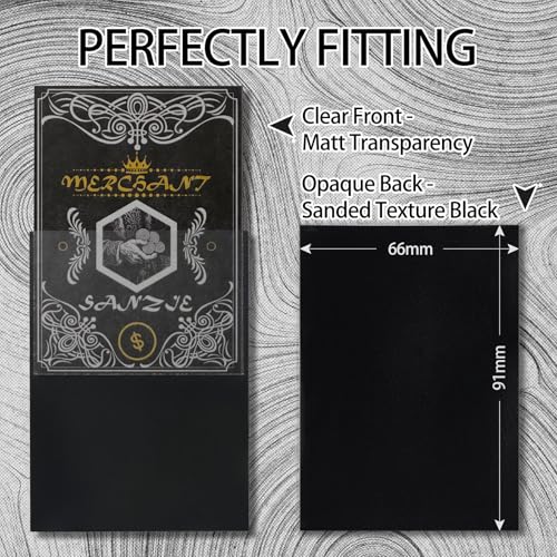 SANZIE Penny Card Sleeves Matte Card Sleeve Deck Card Protector Sleeves Trading Card Sleeve Fit for MTG, TCG, PTCG and Trading Cards 68 Count (Black) - color: Matt Black