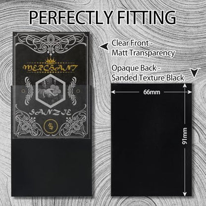 SANZIE Penny Card Sleeves Matte Card Sleeve Deck Card Protector Sleeves Trading Card Sleeve Fit for MTG, TCG, PTCG and Trading Cards 68 Count (Black) - color: Matt Black