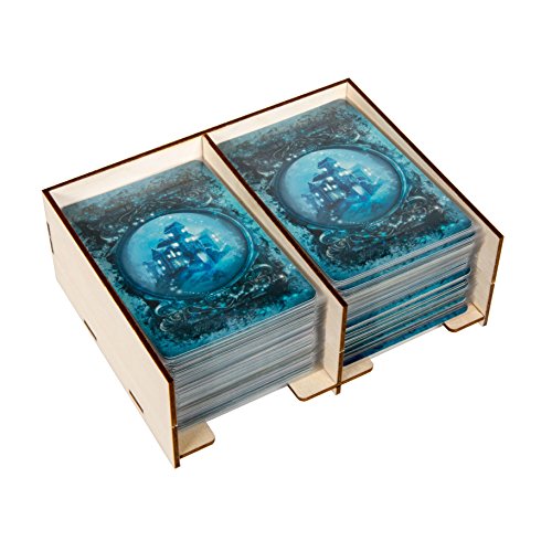 The Broken Token Mysterium Compatible Game Organizer - Wood Storage Box with Multiple Trays