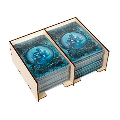 The Broken Token Mysterium Compatible Game Organizer - Wood Storage Box with Multiple Trays
