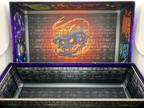 Treasure Trunk, Storage Solution for Dungeon Drop Board Game by Phase Shift | Storage for Entire Game, Expansions, Neoprene Mats, Walls, and Components in Provided Game Trays