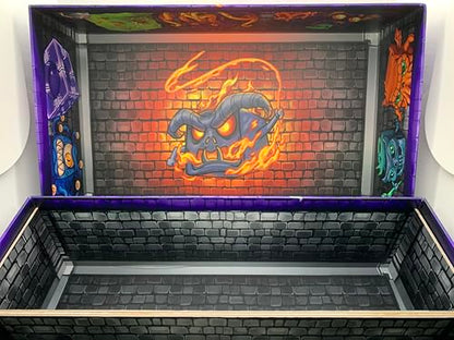 Treasure Trunk, Storage Solution for Dungeon Drop Board Game by Phase Shift | Storage for Entire Game, Expansions, Neoprene Mats, Walls, and Components in Provided Game Trays