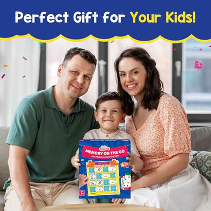 Smartivity Memory Game for Kids Ages 3+ Years | Fun Matching Game - 12 Theme Cards & 3 Level Challenges I Birthday Gift for Boys & Girls I Preschool Learning Toy for 3,4,5,6 Years Age
