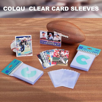 1000ct Clear Card Sleeves for Trading Cards, Soft Baseball Sports Card Sleeves, Soft Plastic Protector Fit for MTG Game Standard Cards - size: 1000