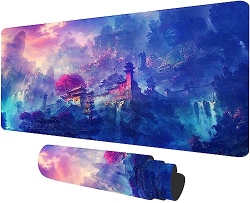 MTG Playmat Forest, TCG Game Play Mat for MTG Landscape Trading Card Smooth Cloth Surface Mousepad Battle Game 23.6X 13.7 inches - color: Mtg Playmat 3