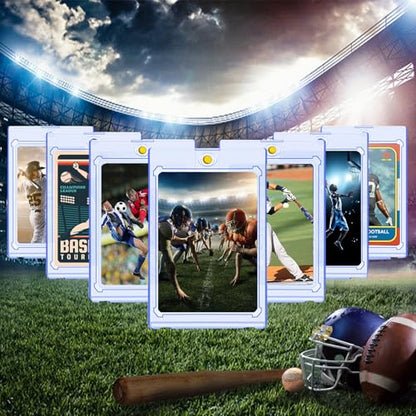 10-Pack Magnetic Card Holder for Trading Cards, 35pt Ultra Clear One Touch Card Holder, U-V Protector Hard Plastic Card Sleeves, Display Cases for Baseball Cards, Game Cards, Sports Cards - size: 10