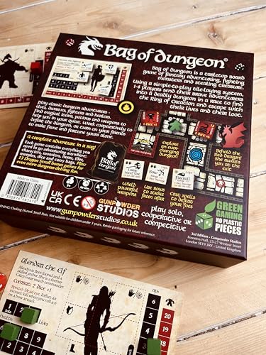 Bag of Dungeon–Fantasy Adventure Board Game for Families & RPG Fans | 1–4 Players, Ages 7+ | Classic Dungeon Crawler | Portable Tabletop RPG with Endless Replayability