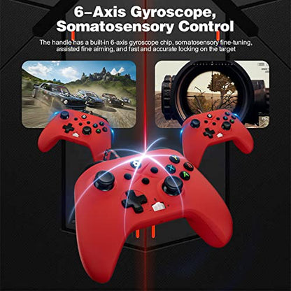 Gamrombo 2 Pack Wired Controlle Compatible with Xbox Series X/S/Xbox One/Xbox One S/One X, PC with Turbo/Macro Function /3.5mm Headphone Jack