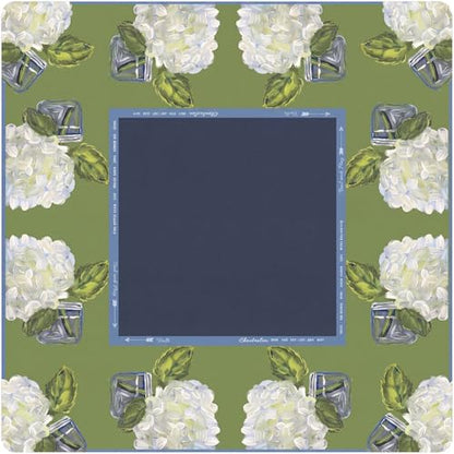 Drydiet Mahjong Mat for Table 31.5 x 31.5 Inch American Mahjong Mat with Carrying Bag, Non-Slip Noise Reduction Table Item for Family Poker Domino Board Game Night & Party Use(White Hydrangea) - style: White Hydrangea