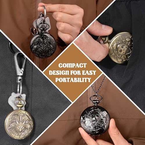 D&D Dice Set,7PCS Metal Dice for Dungeons and Dragons,Mini Dice Set with Pocket Watch Case,Role Playing Board Games Accessories (Dragon, Bronze) - color: Bronze, style: Dragon