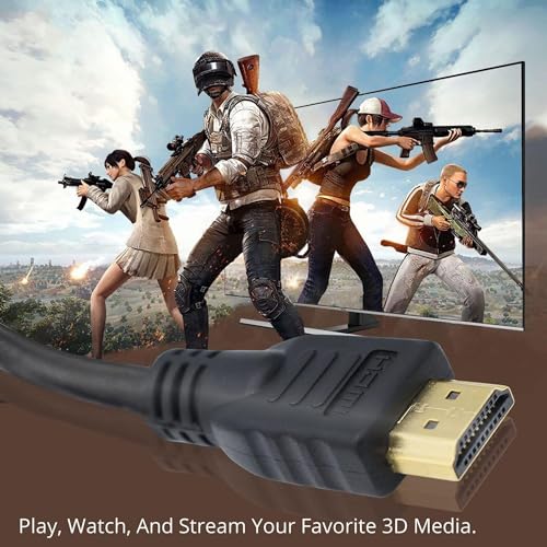 High-Speed 6.6 Foot HDMI Cable for Nintendo Switch, PS4, Xbox - Premium Quality, 4K Ultra HD, High-Fidelity Audio, Durable Connectors - Ideal for Gaming, Streaming, and Home Entertainment