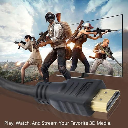 High-Speed 6.6 Foot HDMI Cable for Nintendo Switch, PS4, Xbox - Premium Quality, 4K Ultra HD, High-Fidelity Audio, Durable Connectors - Ideal for Gaming, Streaming, and Home Entertainment