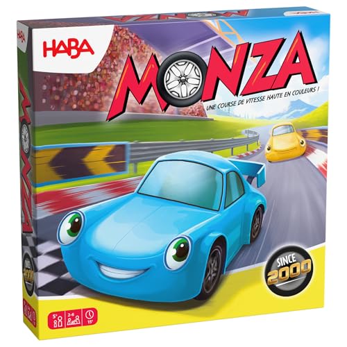 HABA Monza Car Racing Board Game for Kids, Color Matching Strategy Game, Ages 5+