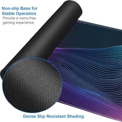 for MTG Game Playmat - 24 x 14 inches with Dices and Storage Bags, Non-Slip Base for TCG and Board Game Card Mats, Trading Card Games Mat, Neon Waves, Digital Art Pattern Collectible Card Playmats - color: Jv-playmat-p7-1-g198