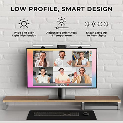 HumanCentric Video Conference Lighting, Webcam Light for Streaming LED | Monitor & Laptop Light for Video Conferencing, Zoom Lighting for Computer, Upgrade Light for Zoom Meetings, Single Kit - size: Single Kit