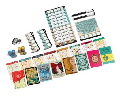 ALLPLAY Fiction - A Wordle-Inspired Board Game for Adults and Familes with Deception - Approachable and Fun Strategic Party Game in Small, Travel-Size Box (5" x 5" x 2")