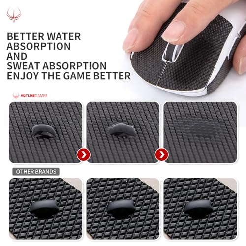 HOTLINEGAMES New 2.0 Anti Slip Mouse Grip Tape Compatible with Logitech G502 Wired / G502 Wireless Gaming Mouse Skins, Sweat Resistant, Cut to Fit,Easy to Apply, Professional Mice Upgrade