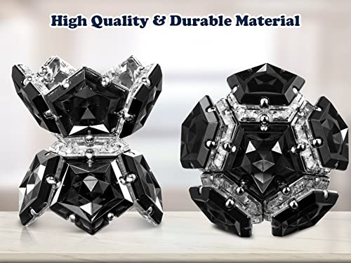 Magnetic Fidget Sphere Stress Relief Toys for Adults Kids, Anxiety Sensory Fidget Toys with Strong Neodymium Magnets, Desk ADHD Focus Tool Gift for Men Women (2.67'' Travel-Safe Toy Ball) - color: Crystal Black