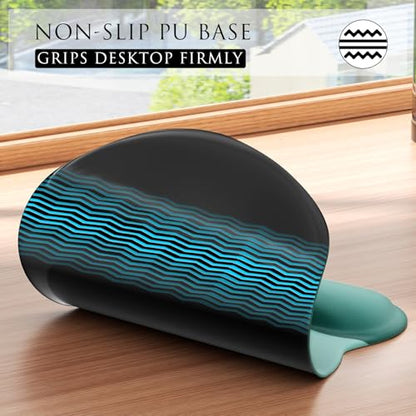 MROCO Ergonomic Mouse Pad with Gel Wrist Rest, 9.4 x 8.1 in, Green Gradient | Ergonomic Shape Design, Multiple Pattern Options, Gel Wrist Comfort, Smooth Lycra Surface, Non-Slip PU Base - color: Green Gradient