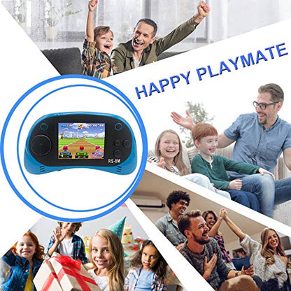 Kids Handheld Portable Video Game Player with 200 Games - 16 Bit 2.5 Inch Screen Mini Retro Electronic Machine for Boys Girls - style: Blue