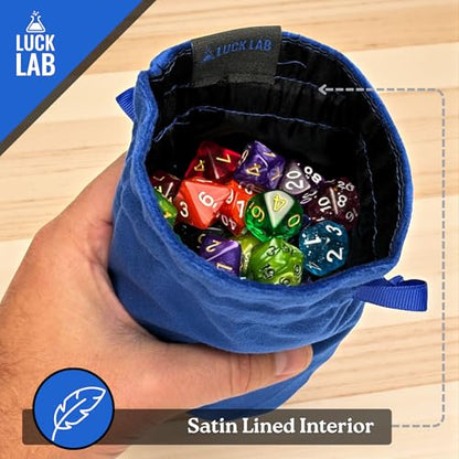 Velvet Drawstring Dice Bag - Set of Three Colors - Dungeons and Dragons Fabric/Standing Cotton Fabric Dice Bags/D&D Dice Pouch/Small Pouch/Velvet Jewelry Bag (Blue, Black, Grey) - color: Blue, Black, Grey