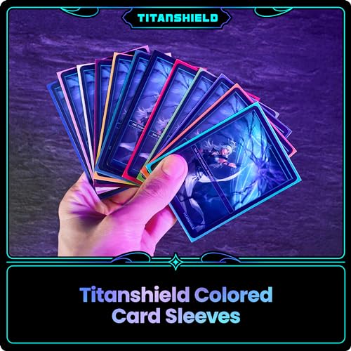 TitanShield Card Sleeves, Black (150 Sleeves) - Fits Pokemon, MTG - color: Black, size: Standard | 66x91mm