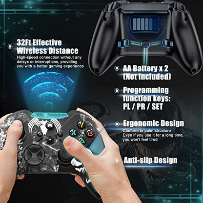 Gamrombo Wireless Controlle for Xbox Controller,Compatible with Xbox One,Xbox Series X/S, PC with Turbo/Macro Function, 3.5mm Headphone Jack