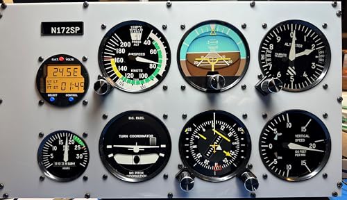 AltMot Flight Simulator Instrument Panel Six Pack - Includes software and integrated monitor