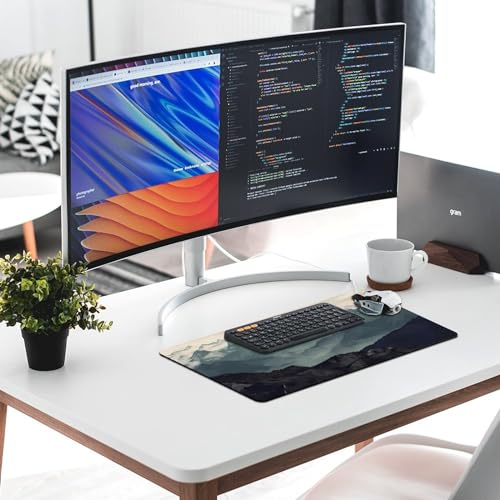 Gaming Mouse Pad, Mountain Fog Mouse Pad Large Extended Computer Mouse Mat Keyboard Full Desk Mousepad for Gaming, Office, Home 11.8x23.6 Inch - color: style-1, size: 11.8 x23.6-Inch