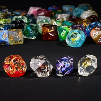 10 Pack D10 Polyhedral Dice Set, Random Color 10 Sided DND Dice for RPG Role Playing Games Table Games - color: 10pcs D10 Random Color