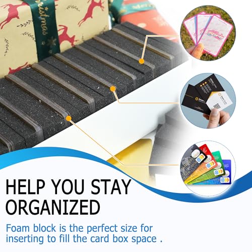 100PCS Foam Card Dividers Anti Extrusion Trading Card Dividers Multifunctional Card Dividers for Storage Boxes Foam Block for Sport Game Idol Card Crafts