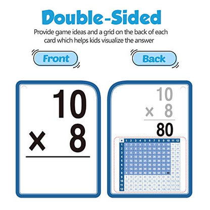 Multiplication Flash Cards for 3rd Grade – 175 Math Flash Cards – Times Table Flash Cards – All Facts 0-12 Color Coded – Multiplication Games, 1st 2nd 4th 5th 6th Grade - style: Multiplication Flash Cards