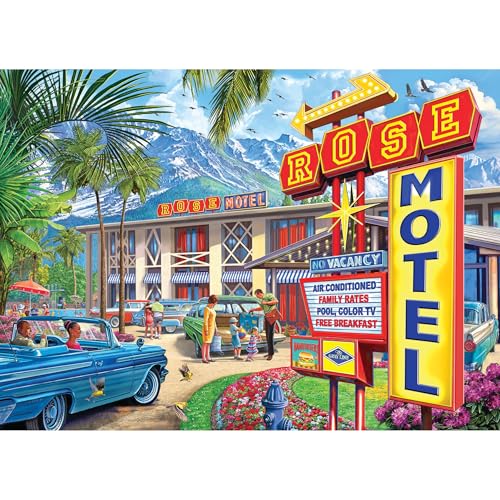 RoseArt - Back to The Past - Rose Motel - 1000 Piece Jigsaw Puzzle for Adults - style: Rose Motel