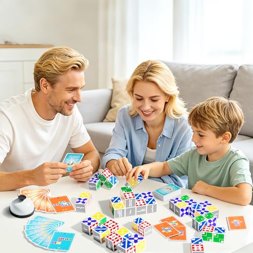 2.0 Family Board Game for Kids & Adults, Block Puzzle Games, 2+ Player Card Matching Puzzles for Children, Birthday Easter Christmas Party Gifts for Boys & Girls - size: Edition 2.0: 2-4 players