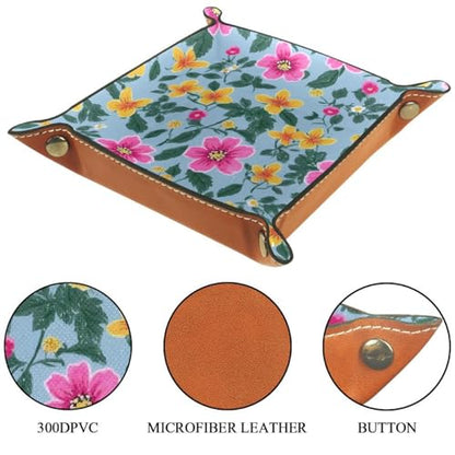 Flowers Floral Dice Tray Dice Rolling Tray Folding Dice Holder for Dice Games, Like RPG, DND and Other Table Games - color: Multi 7