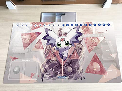 New DTCG Duel Playmat Digimon Diaboromon Trading Card Game TCG CCG Mat Pad + Free Bag (ZD002-667-SM)