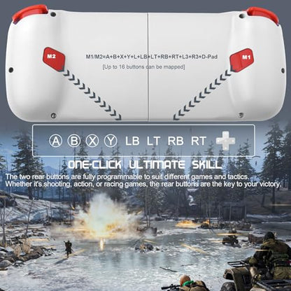 Joso Phone Controller for iPhone/Android Support Phone Case, Mobile Gaming Controller with Ergonomic Design - Wireless Gamepad for Cloud Gaming & PS Remote Play - color: White