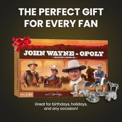 MasterPieces Opoly Board Games - John Wayne Opoly - Officially Licensed Board Games For Adults, Kids, & Family - color: Team Colors