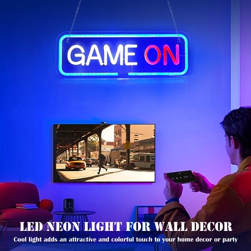 Neon Signs Beadroom Decoration Neon Lights Wired USB with Switch Acrylic LED Light Signs Wall Decor for Kids Teen Gamer Bedroom Game House PC Room Party Decoration LED Neon Light (GAME ON) - style: GAME ON