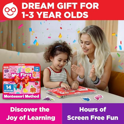 Doctor Jupiter My First Montessori Busy Book for Toddlers 1+ Year Olds | Preschool Learning Activities - Educational Travel Toys | Birthday Gift for Girls Ages 1,2,3 - style: Girls' First Busy Book: 1+