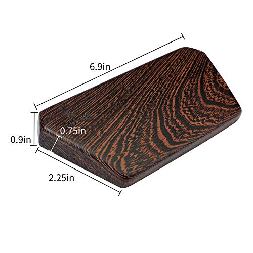 Wooden Keyboard Wrist Rest and Mouse Pad - Solid Wood Palm Guard for Keyboard and Mouse - Wenge, 6.9in - color: Wenge, size: 6.9in