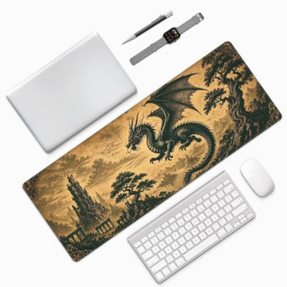 Dragon Mouse Pad XL Large Mousepad Non Slip Rubber Base Desk Mat for Laptop Computer Gaming 31.5" X 12" - color: Dragon