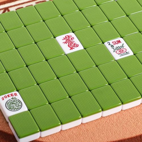 Set of American Mahjong Tiles, 166 American Mahjong Tiles with Green Color(1.2”,Tiles Only Set) - color: Green